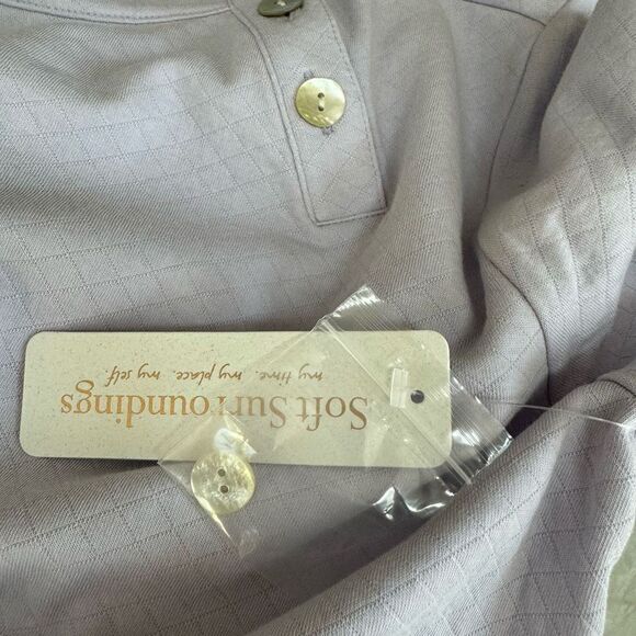 Soft Surroundings Toachi Canyon Quilted Tunic in Lavender Size M NWT cotton - Picture 5 of 8